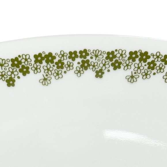 Vintage Corelle Spring Blossom Green Oval Serving Platter (aka Crazy Daisy) - Picture 6 of 8